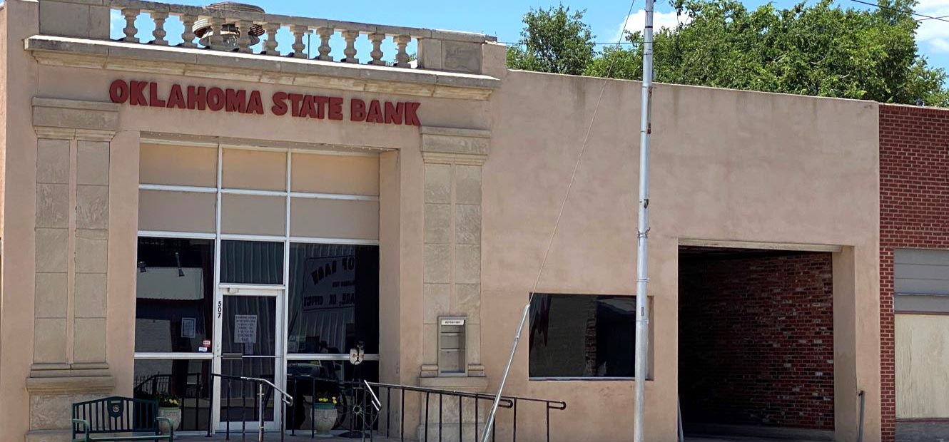 Front image of the Oklahoma State bank building
